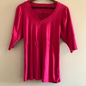 Pink V-Neck Top